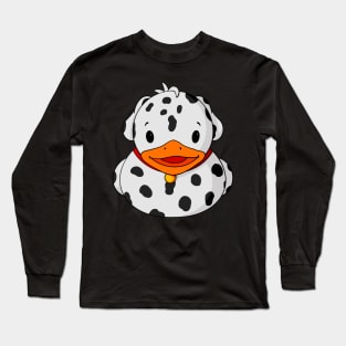 Dalmatian Dog Rubber Duck Long Sleeve T-Shirt